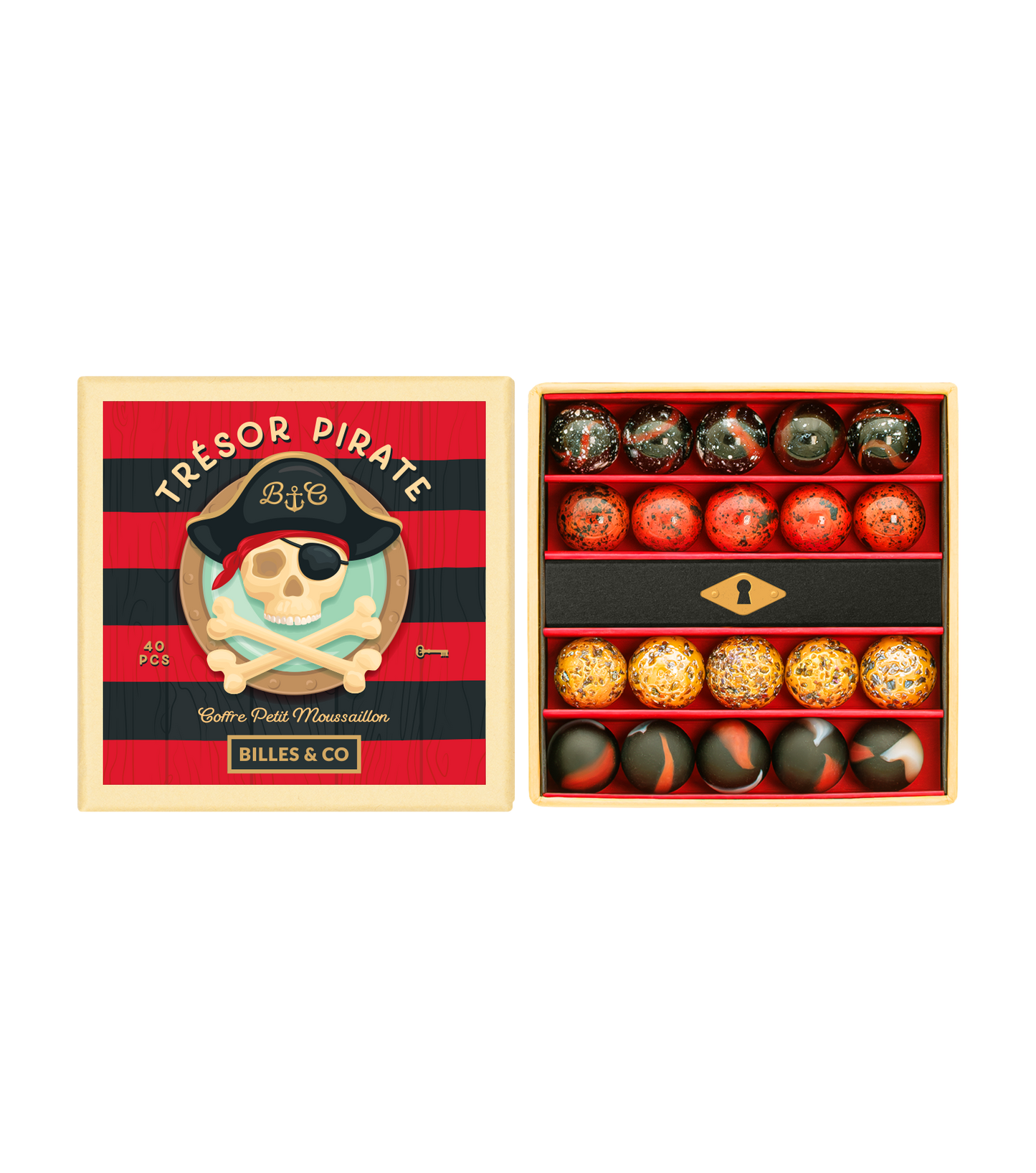 Petit coffret de billes - Trésor Pirate