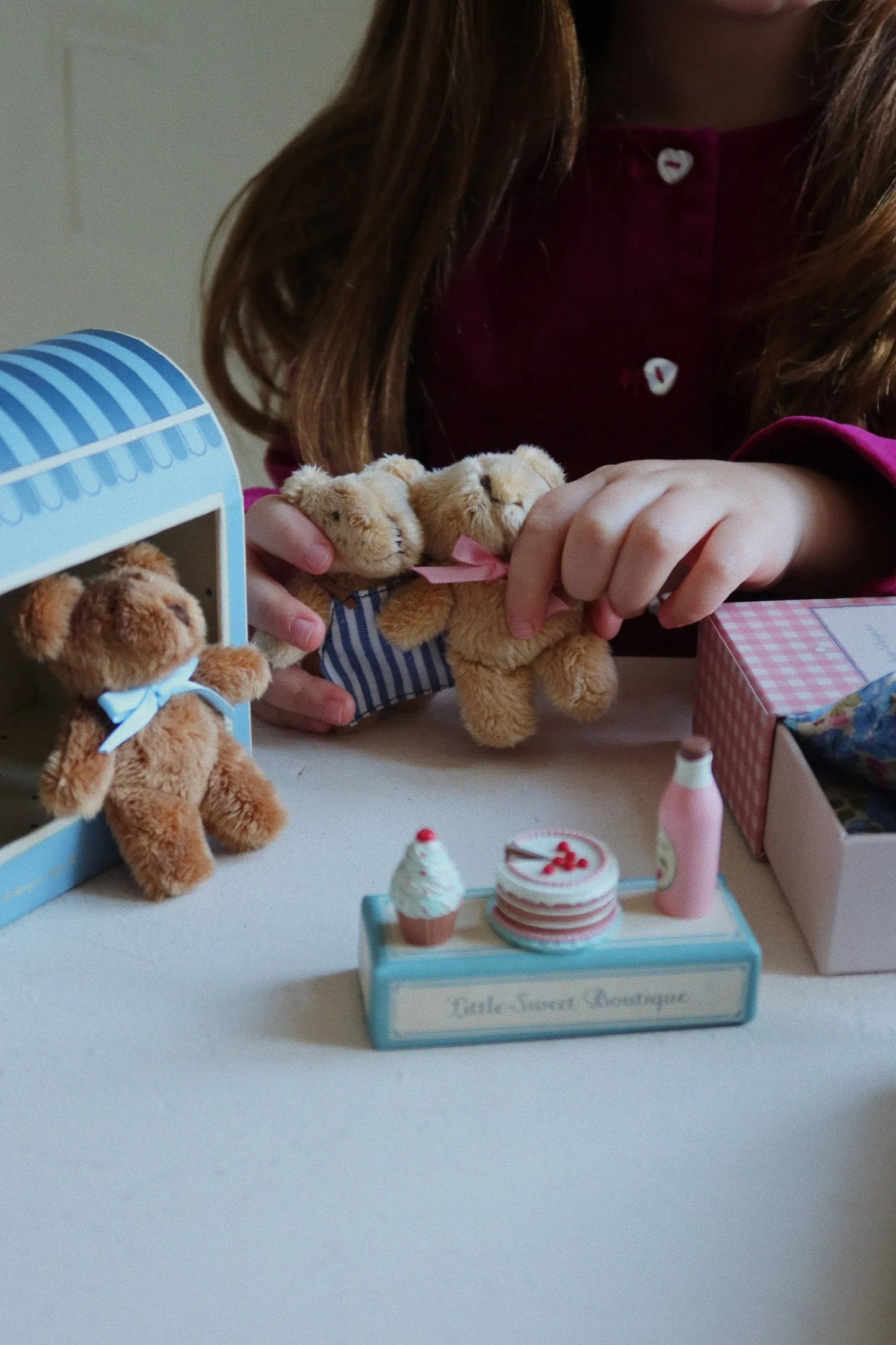 Petit ours "Elise tiny teddy" rose