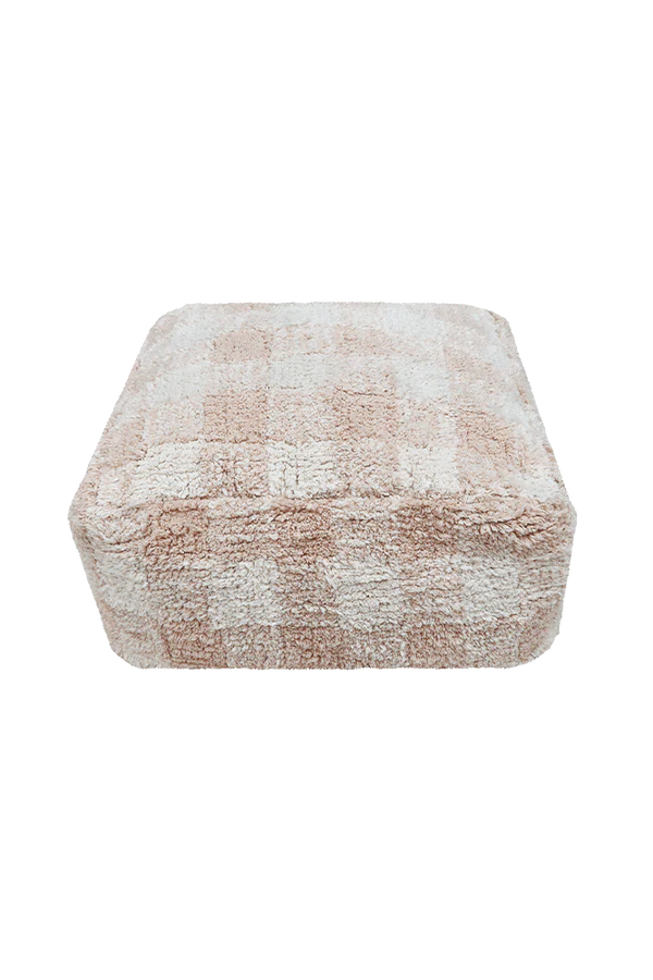 Pouf vichy rose