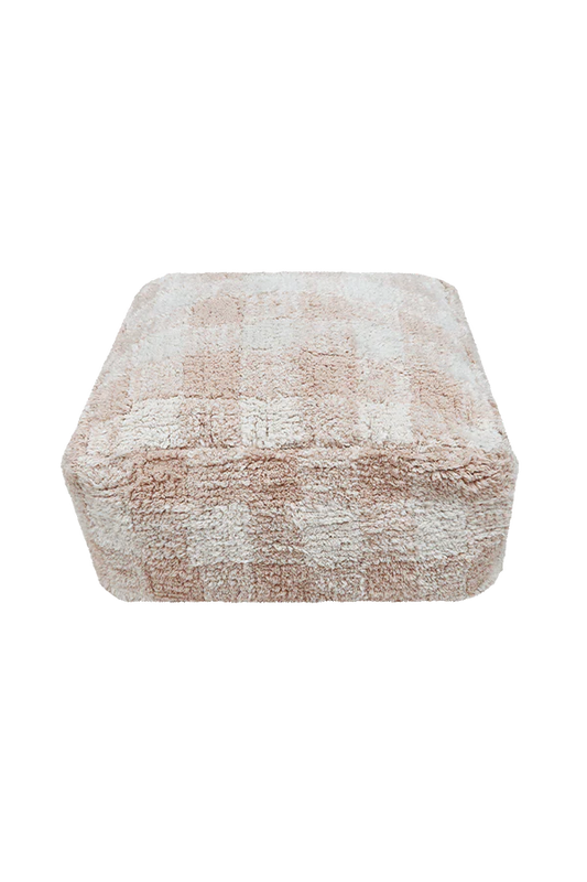 Pouf vichy rose