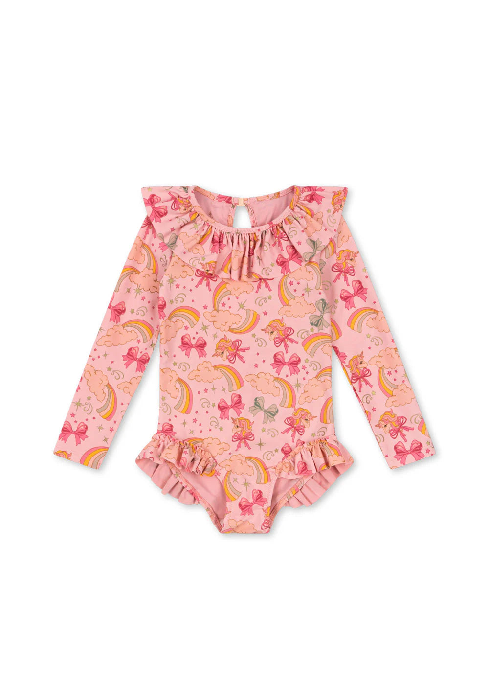 Maillot de bain manches longues à volants Manuca "rainbow"