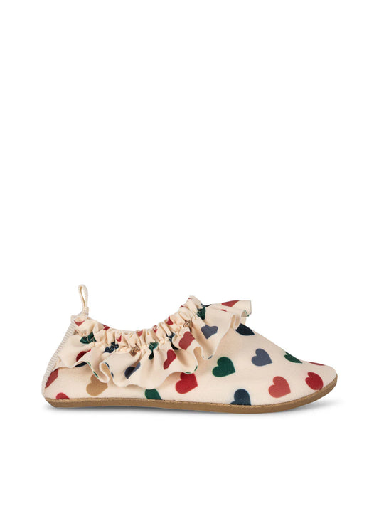 Chaussures d’eau coeurs multicolores