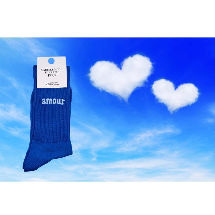 Chaussettes femme Amour bleu