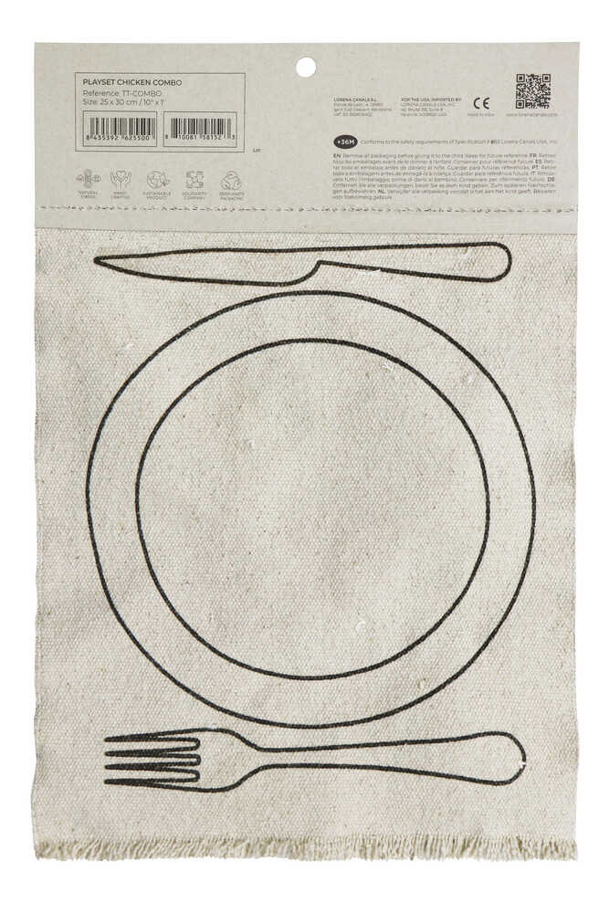 Set de cuisine avec aliments en tissu