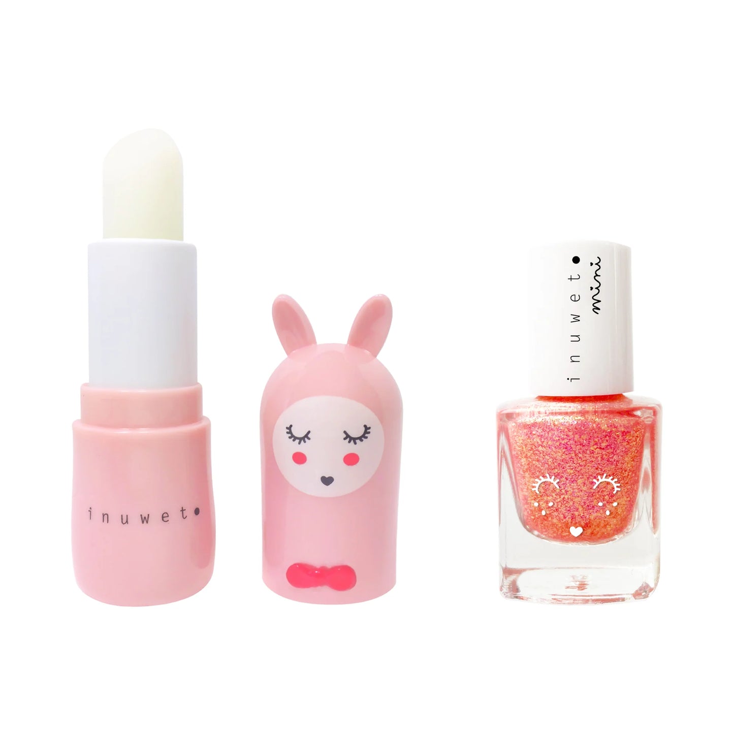 Coffret Rose duo baume à lèvres et vernis à l'eau - Fraise