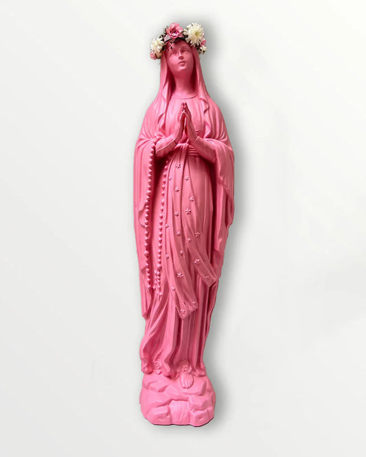 Vierge 25 cm couronnée fleurie 💒