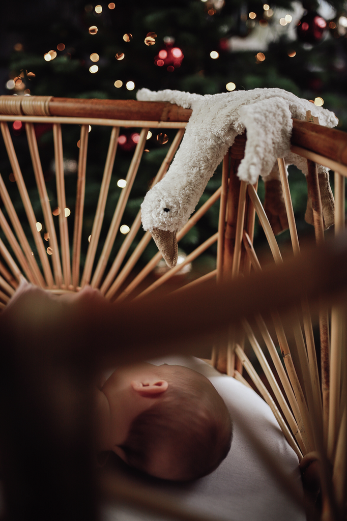 Peluche bouillotte Oie blanche taille L