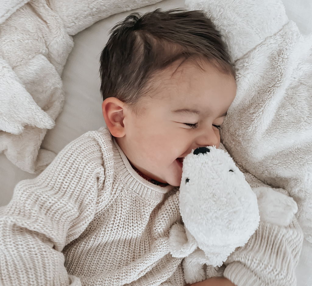 Peluche Bouillotte phoque blanc