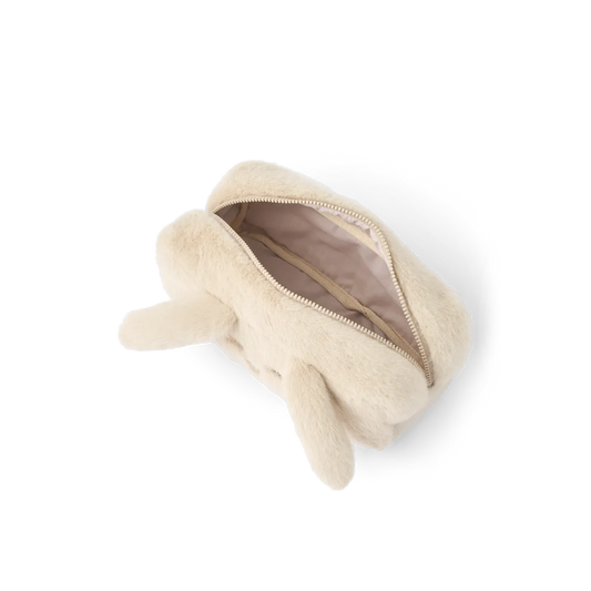 Trousse en peluche lapin