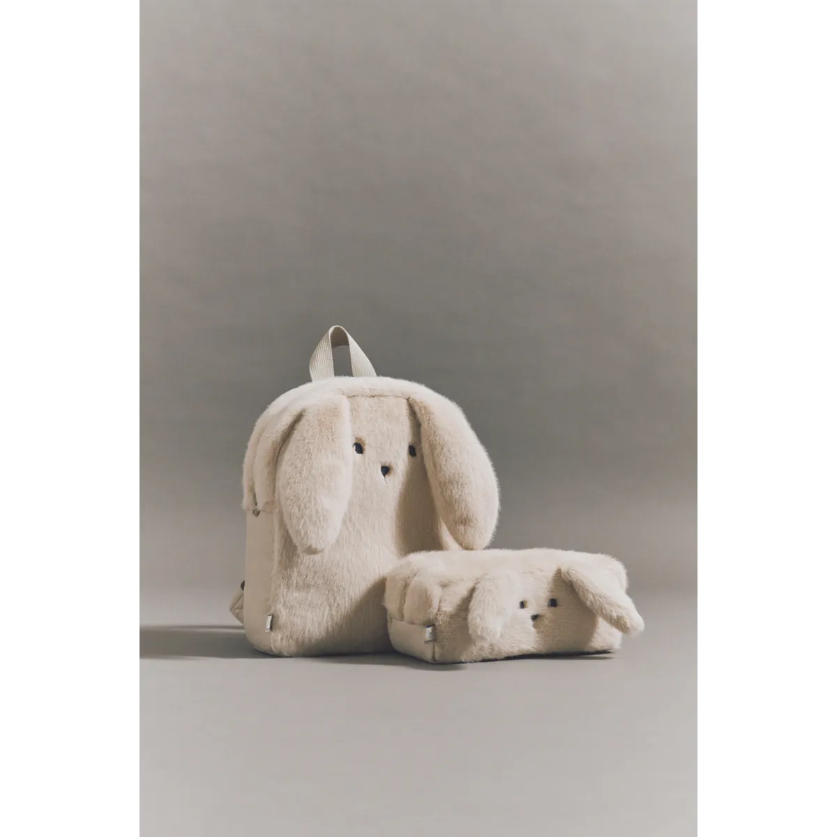 Trousse en peluche lapin