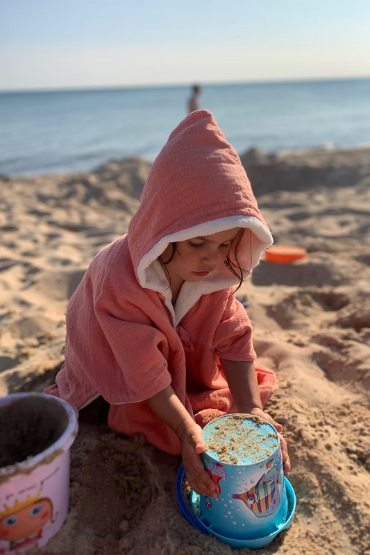 SANCHO le poncho Vieux rose