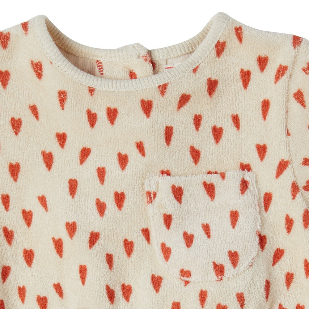 Barboteuse My Love Cœurs Ecru