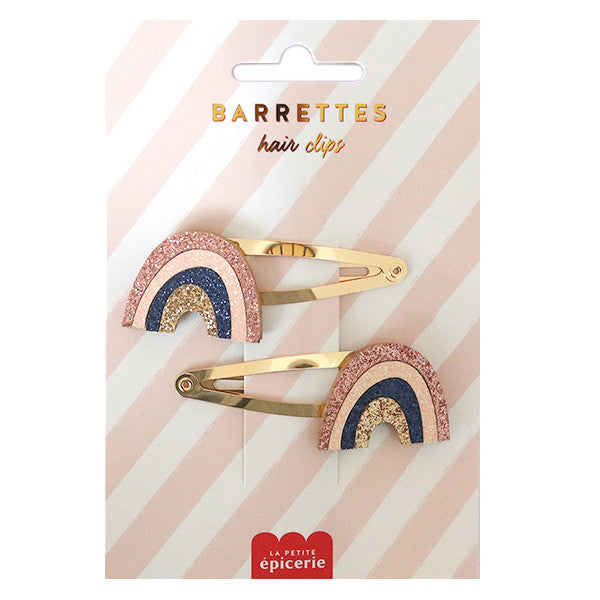Barrettes cheveux - arc-en-ciel et koala