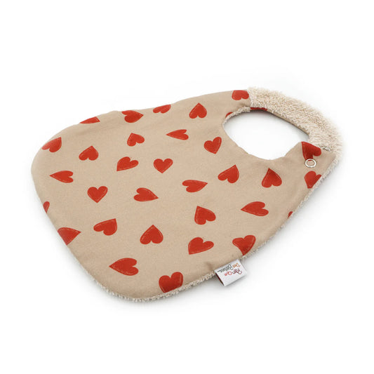 Bavoir classique coeur rouge