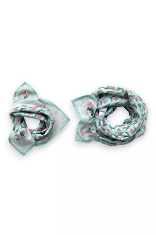 Grand Foulard Latika "Lotus" - Mint