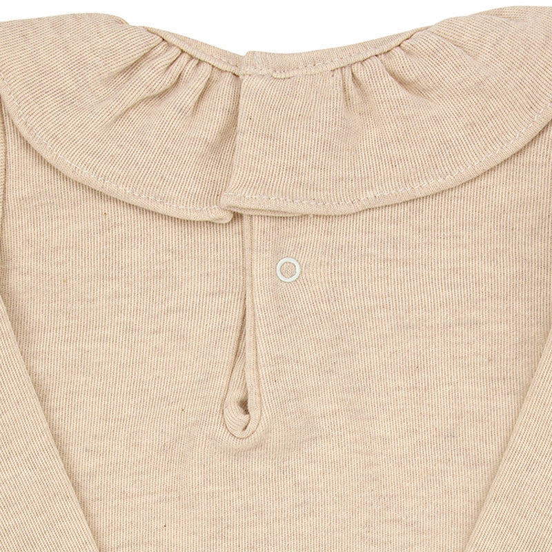 Body à grand col volanté nougat