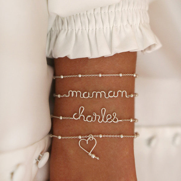 Bracelet Rosary maman argent