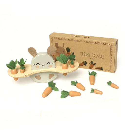 Puzzle en bois - Lapin carottes