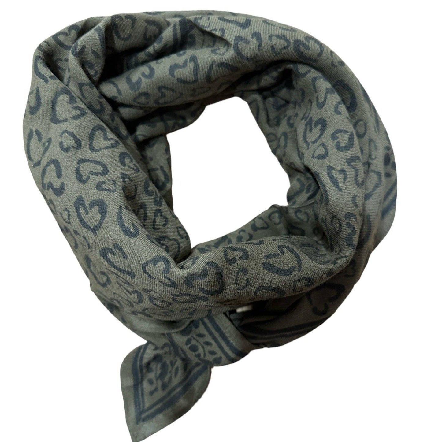 Foulard Adulte Leo Kaki 100 cm