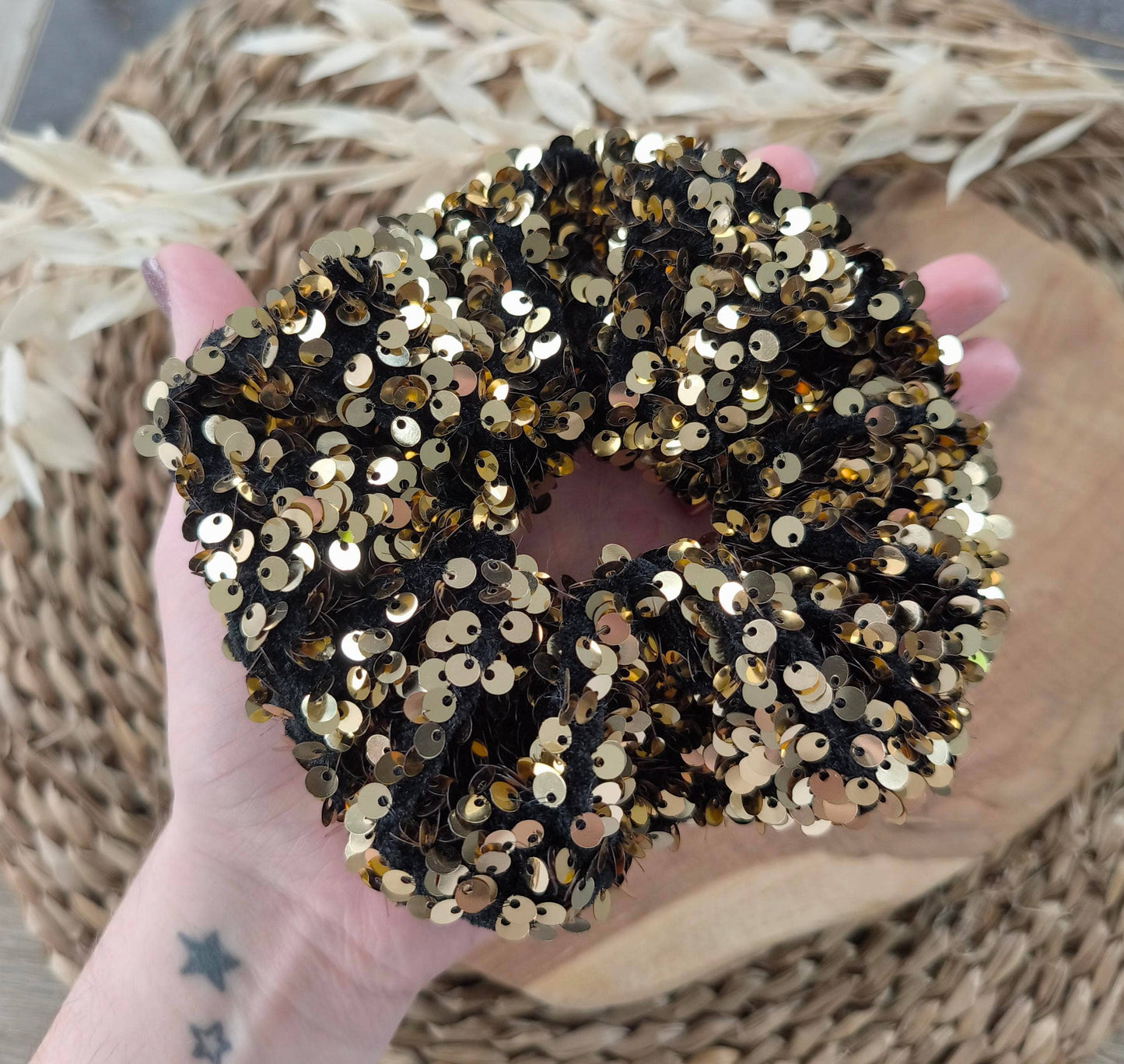 Chouchou Sequins dorés