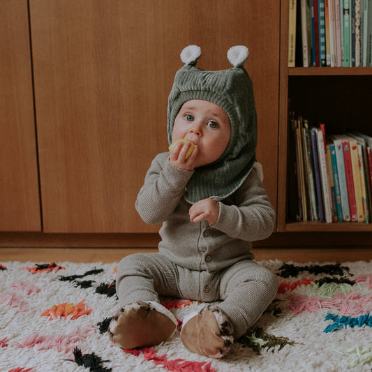 Cagoule velours kaki