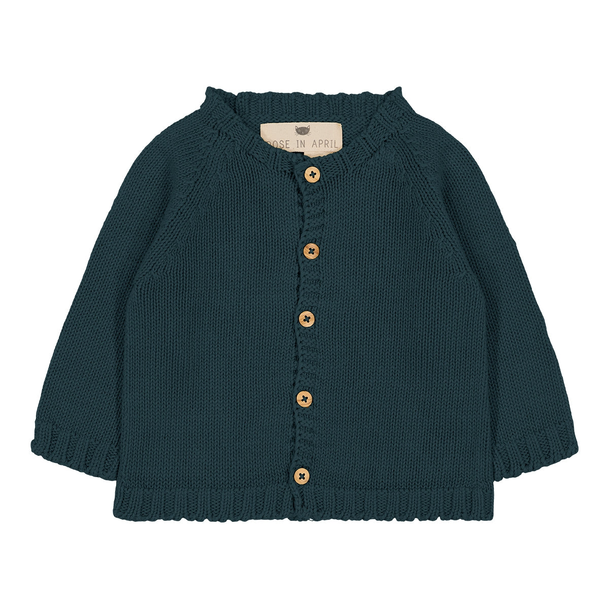 Cardigan Gaby en tricot bleu