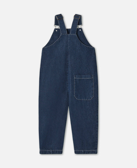 SALOPETTE EN JEAN DON - BLEU DENIM FONCÉ