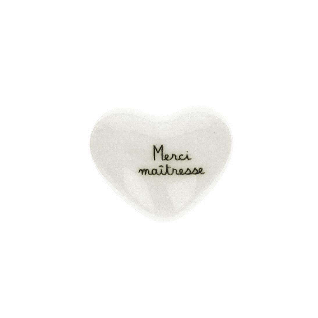 Cœur en céramique "MERCI MAITRESSE"