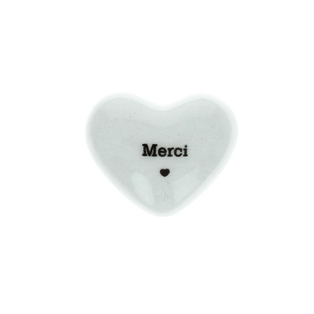 Cœur en céramique "MERCI"