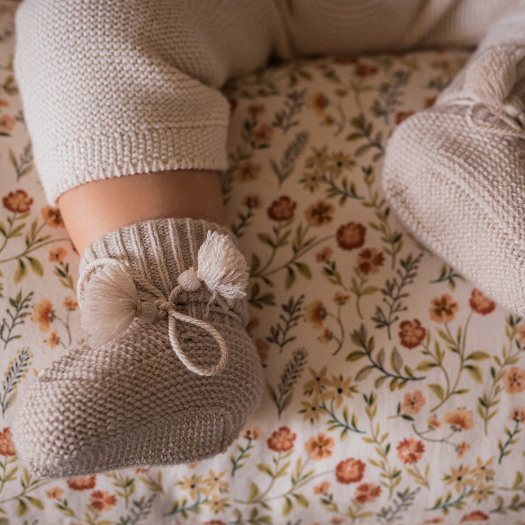Chaussons bébé perle
