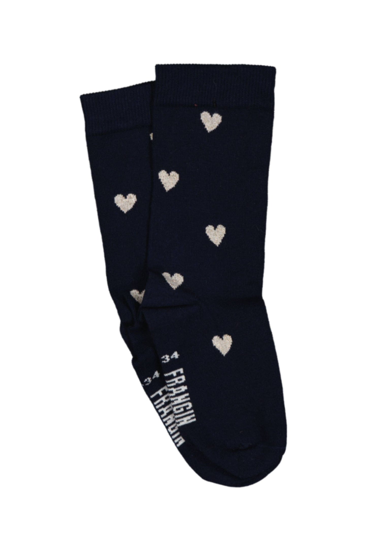 Chaussette Georgette Femme coeur bleu