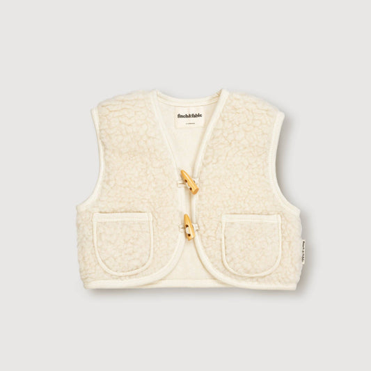 Gilet Sherpa en laine - Milk