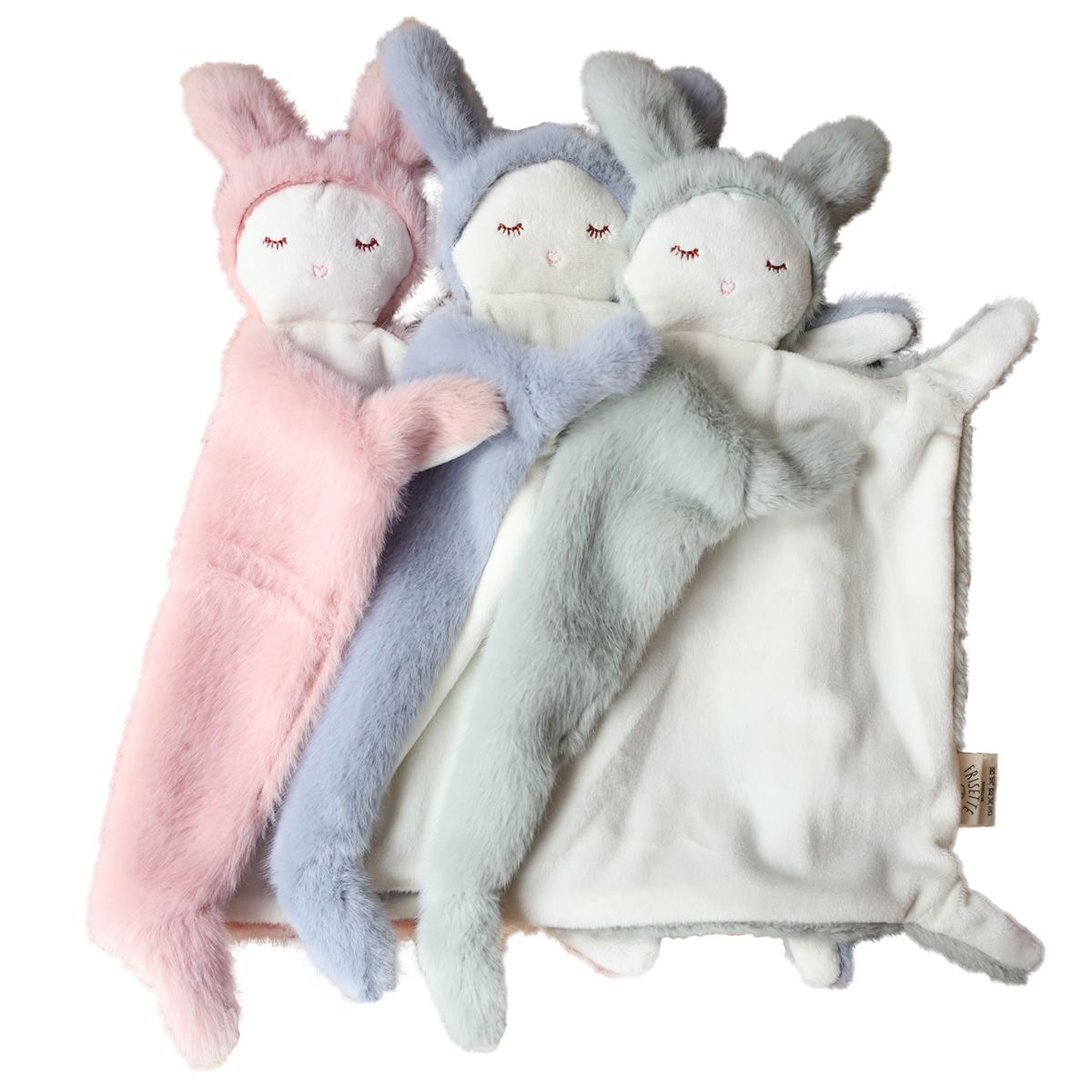 Doudou lapin rose tout doux