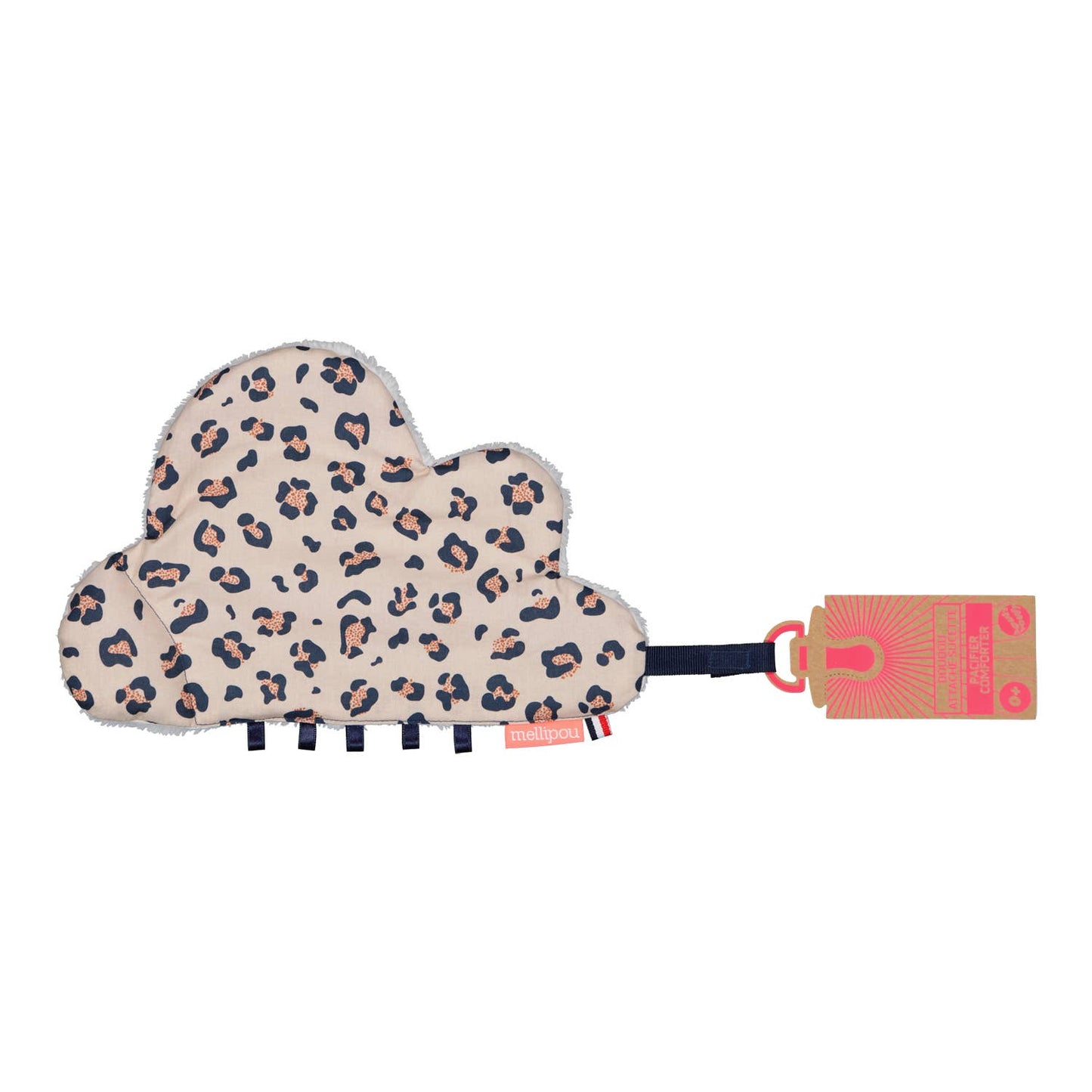 Doudou attache tétine léopard