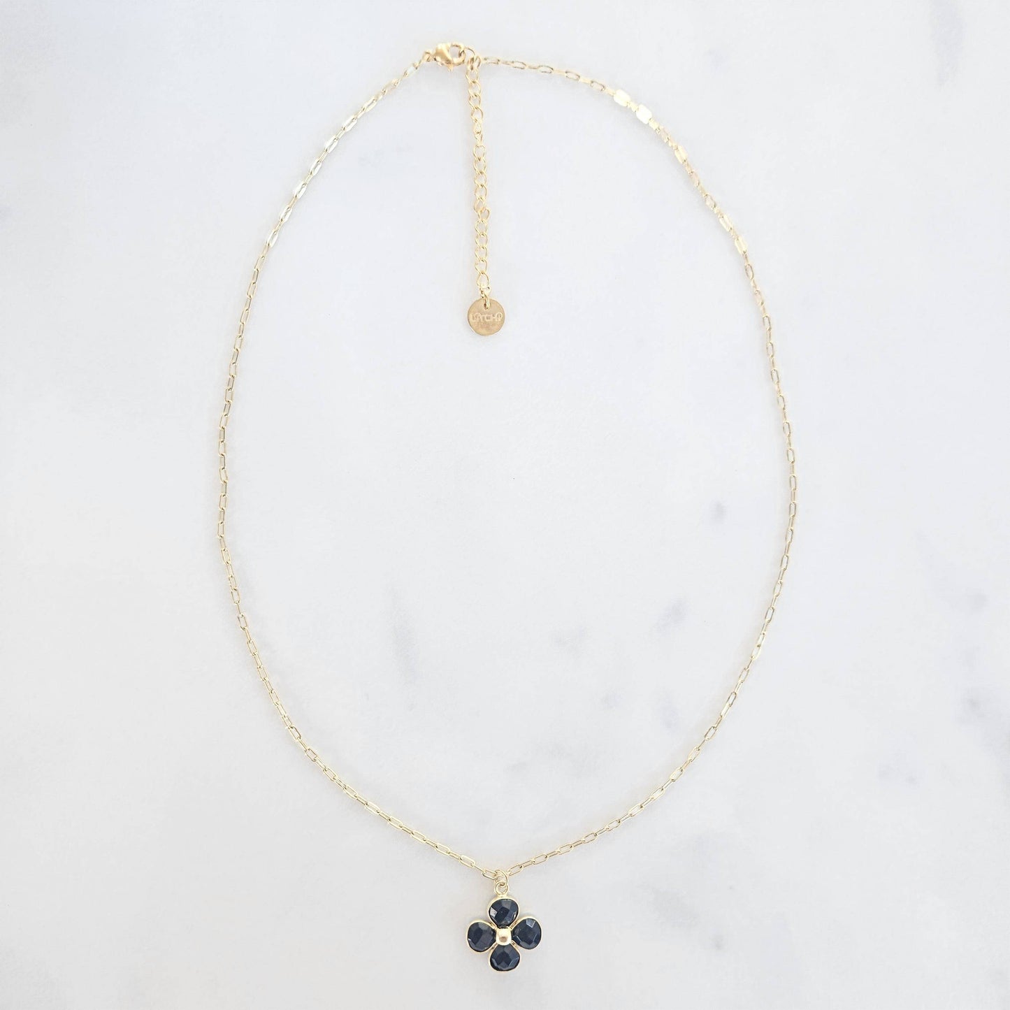 Collier Trèfle Précieux noir