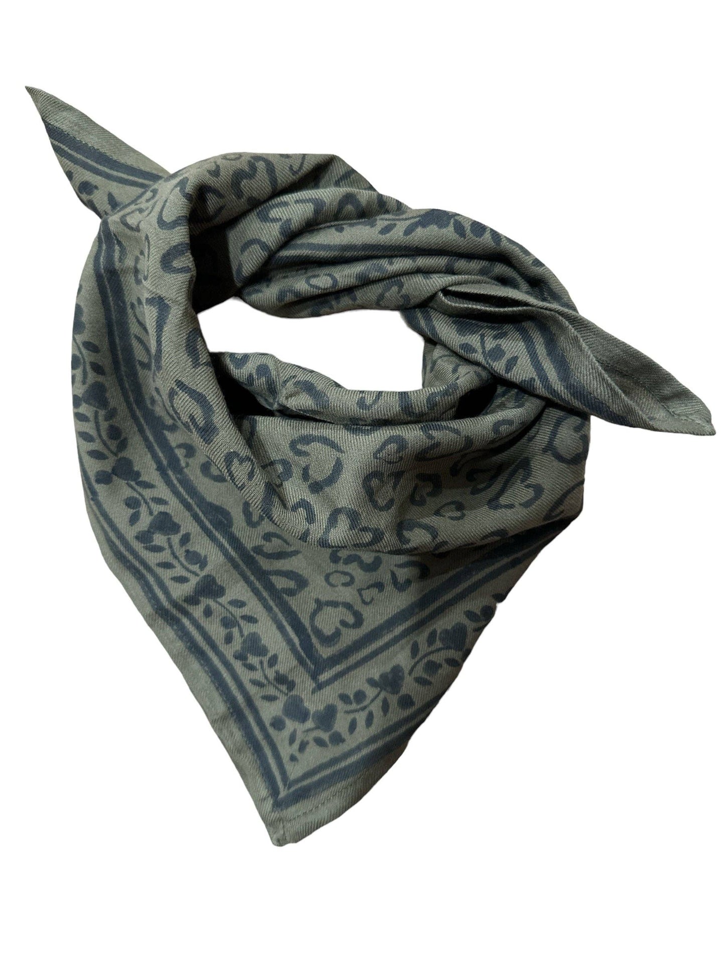 Petit foulard Leo Kaki 50 cm