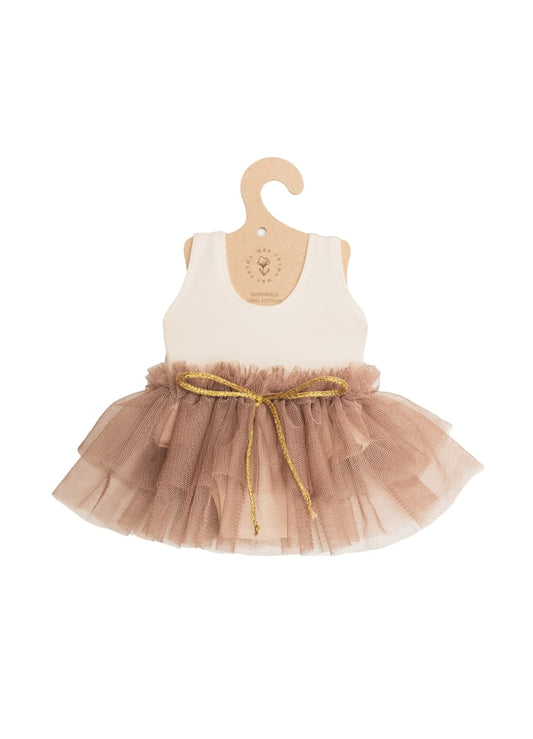 Justaucorps + tutu marron pour poupée Gordi