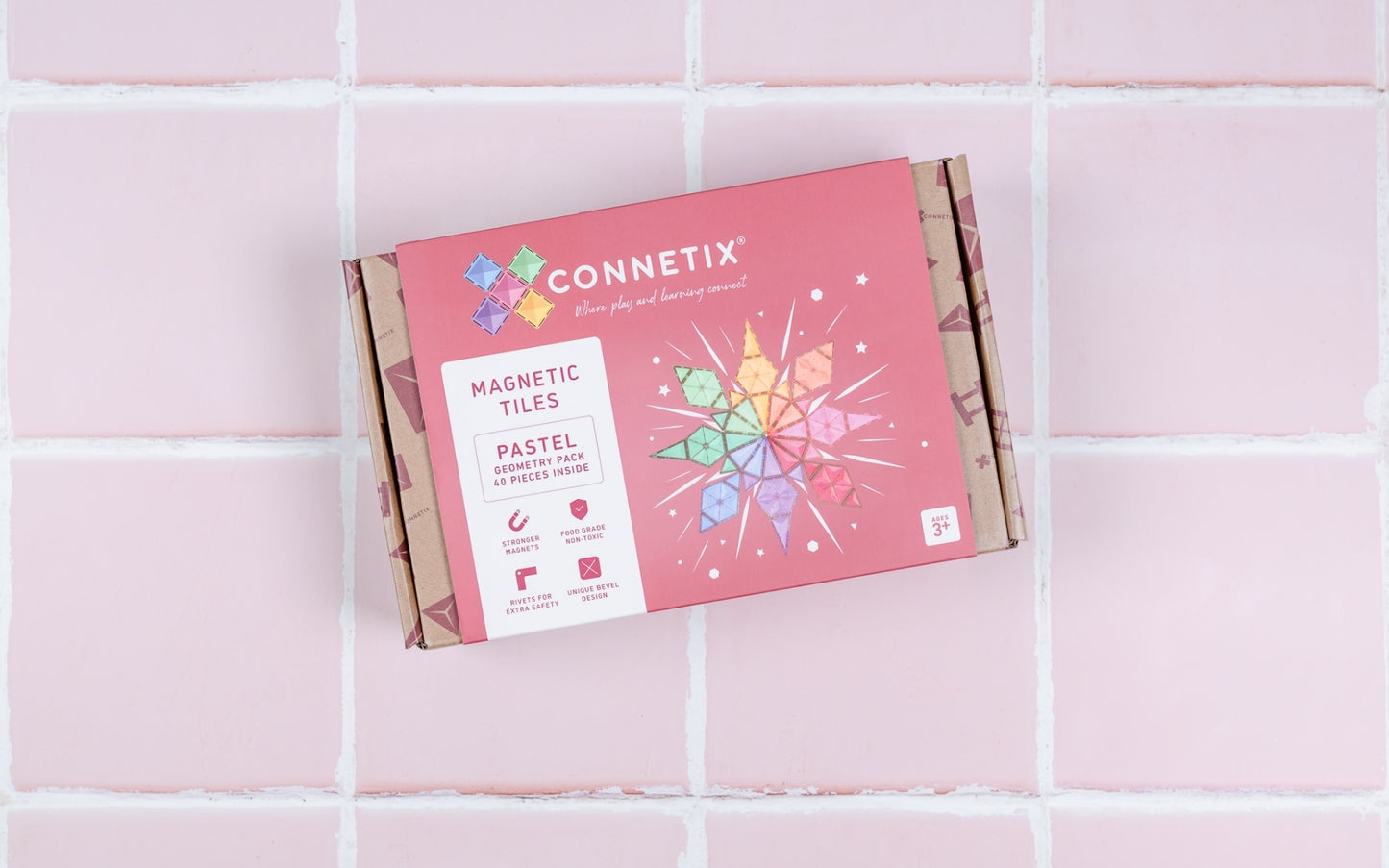 Connetix pack géométrie pastel 40 pièces