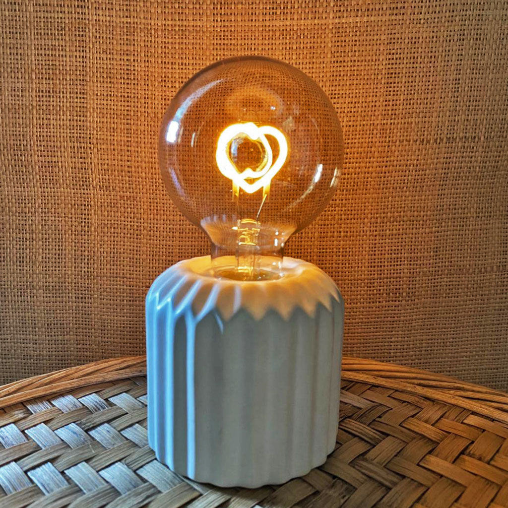 Lampe décorative mini blanche cœur LED