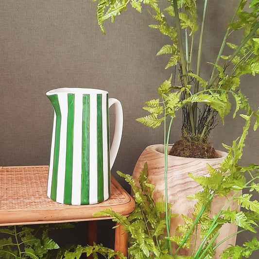Pichet rayure vert