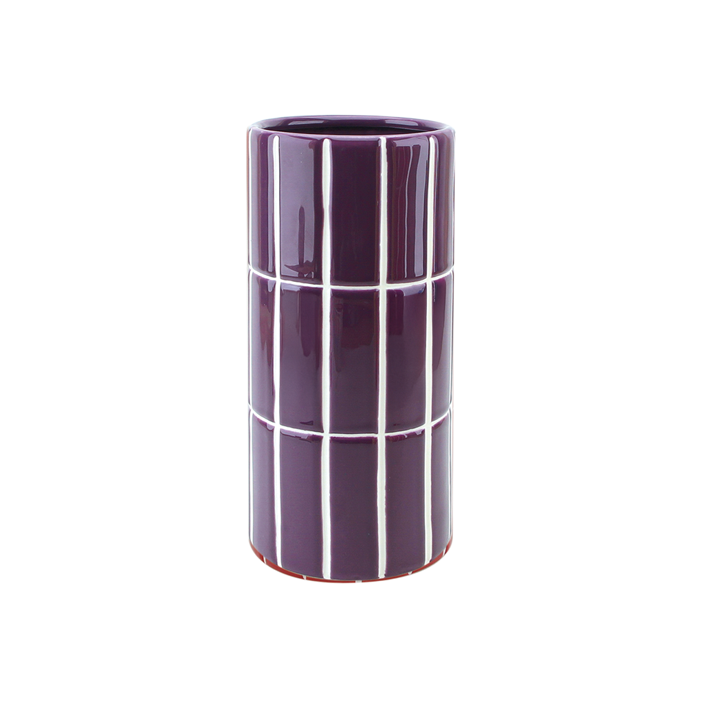 Vase carrelage violet