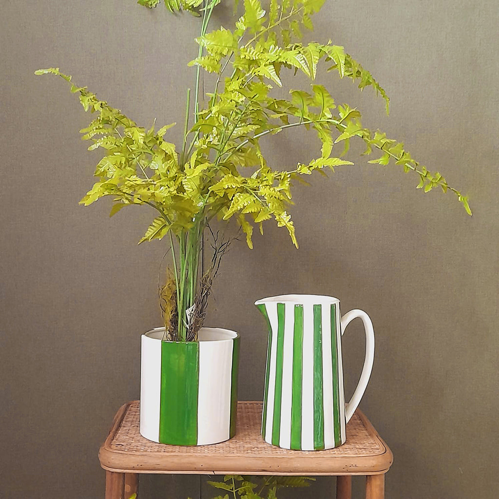 Pichet rayure vert