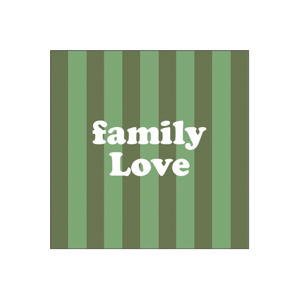 Serviette papier rayure family love x20