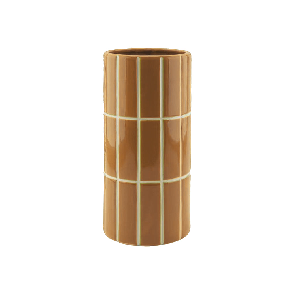 Vase carrelage ocre