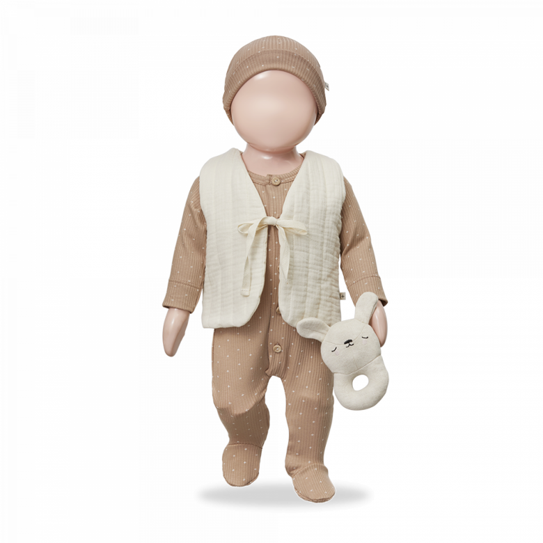 Bonnet bébé côtelé Pim Clay