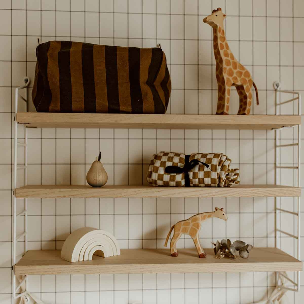 Trousse de toilettes Rose in April rayé