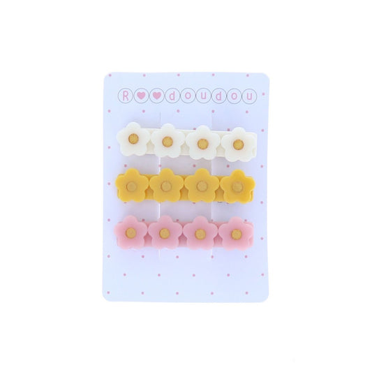 Lot de 3 barrettes 4 fleurs