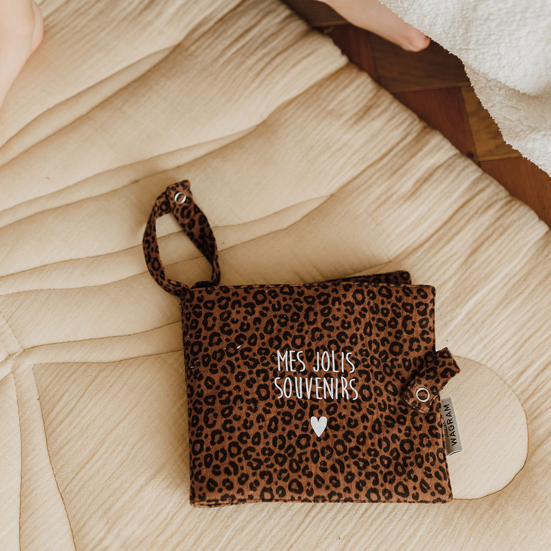 Mini album photo tissu bébé