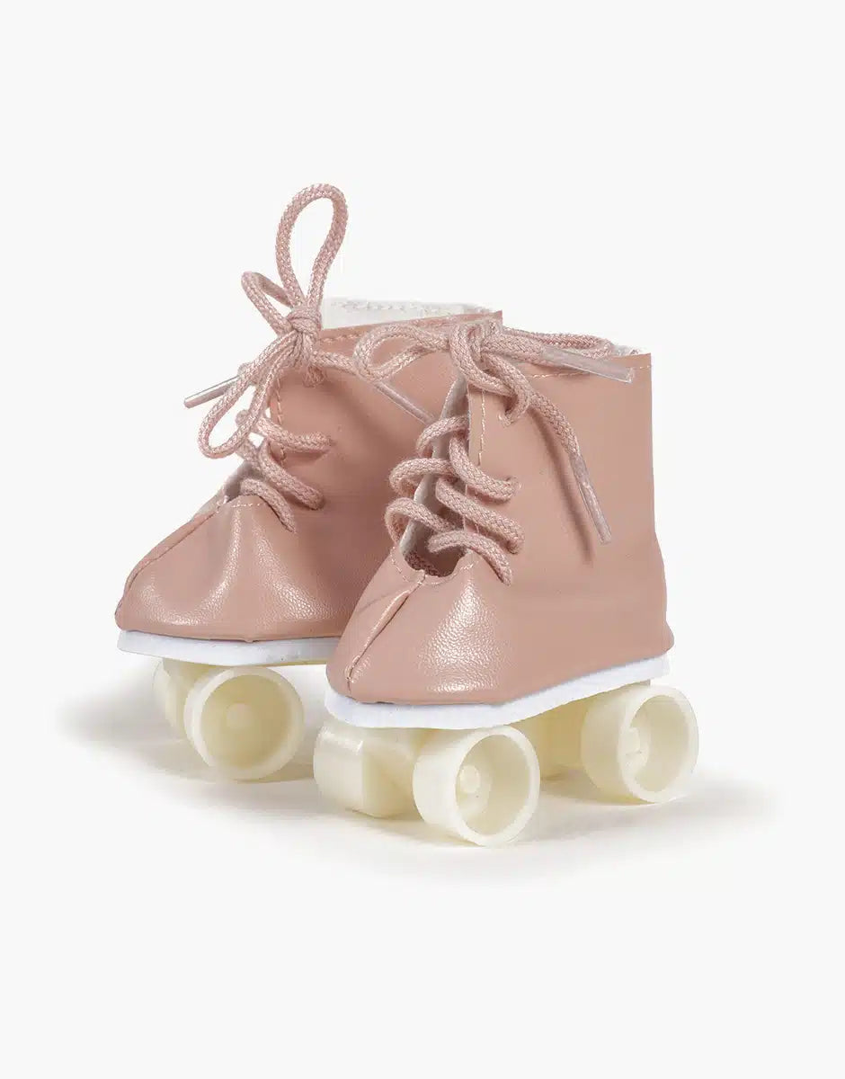 Gordi : Paire de patins à roulettes en simili cuir rose