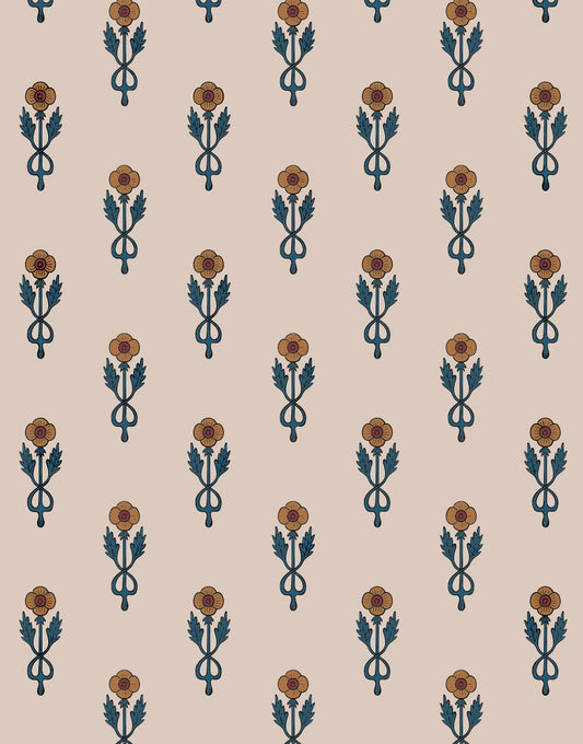 Headband à noeud Fleurs Nordiques